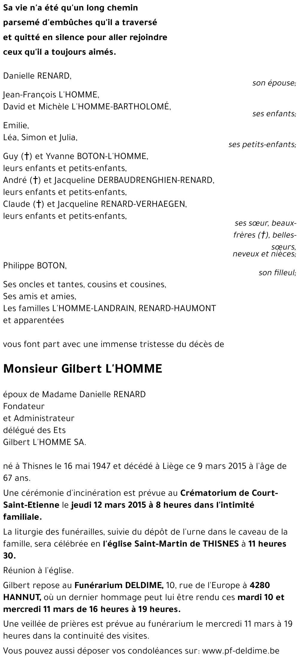 Gilbert L'HOMME