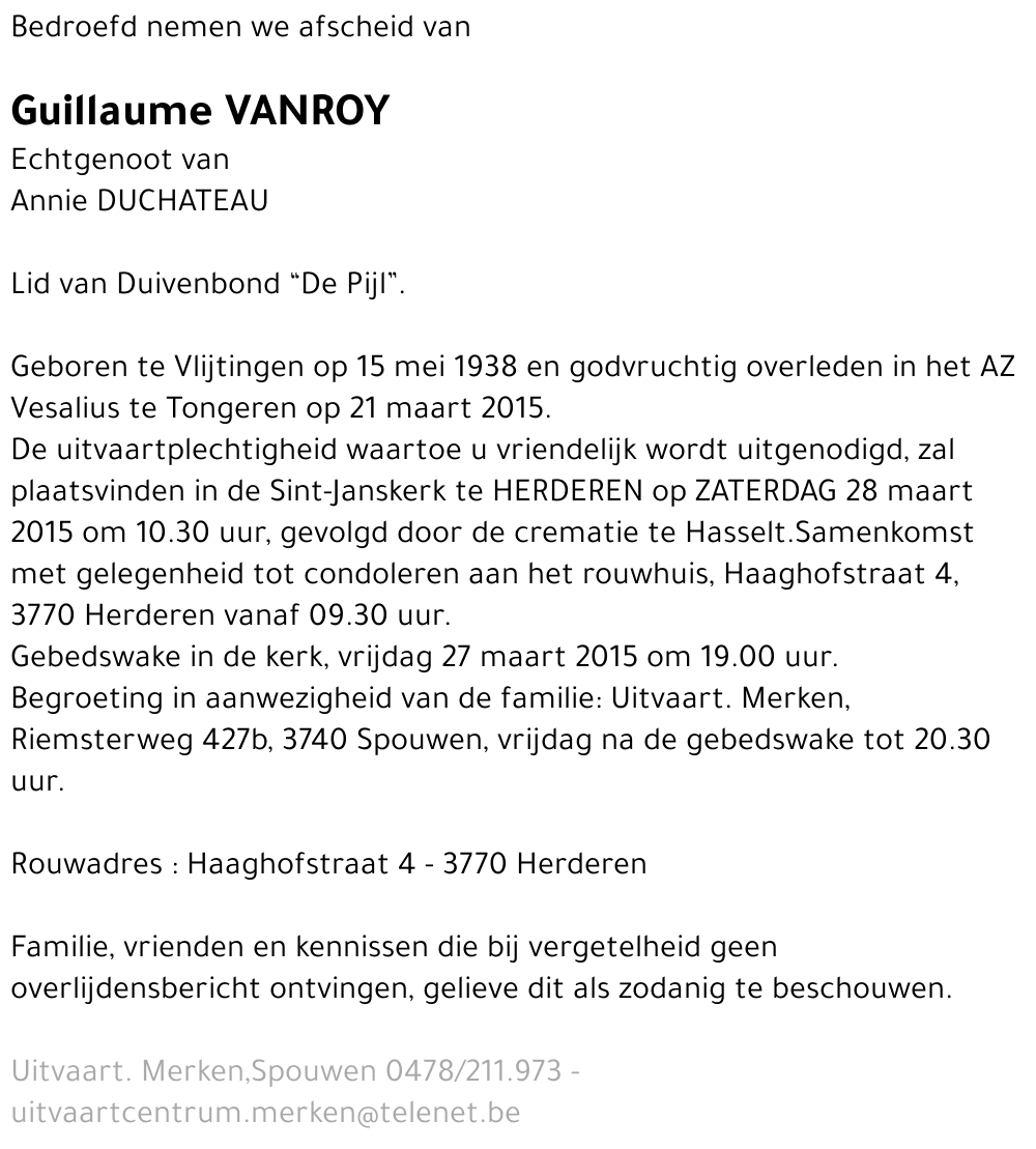 Guillaume VANROY