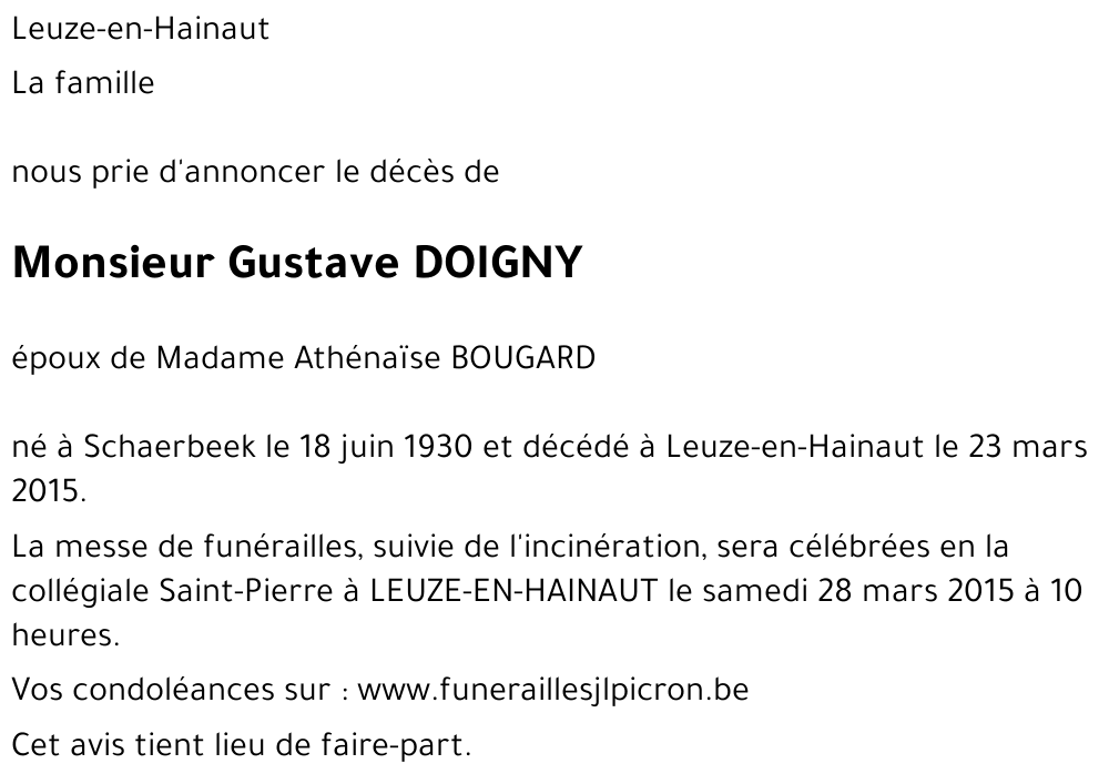 Gustave DOIGNY