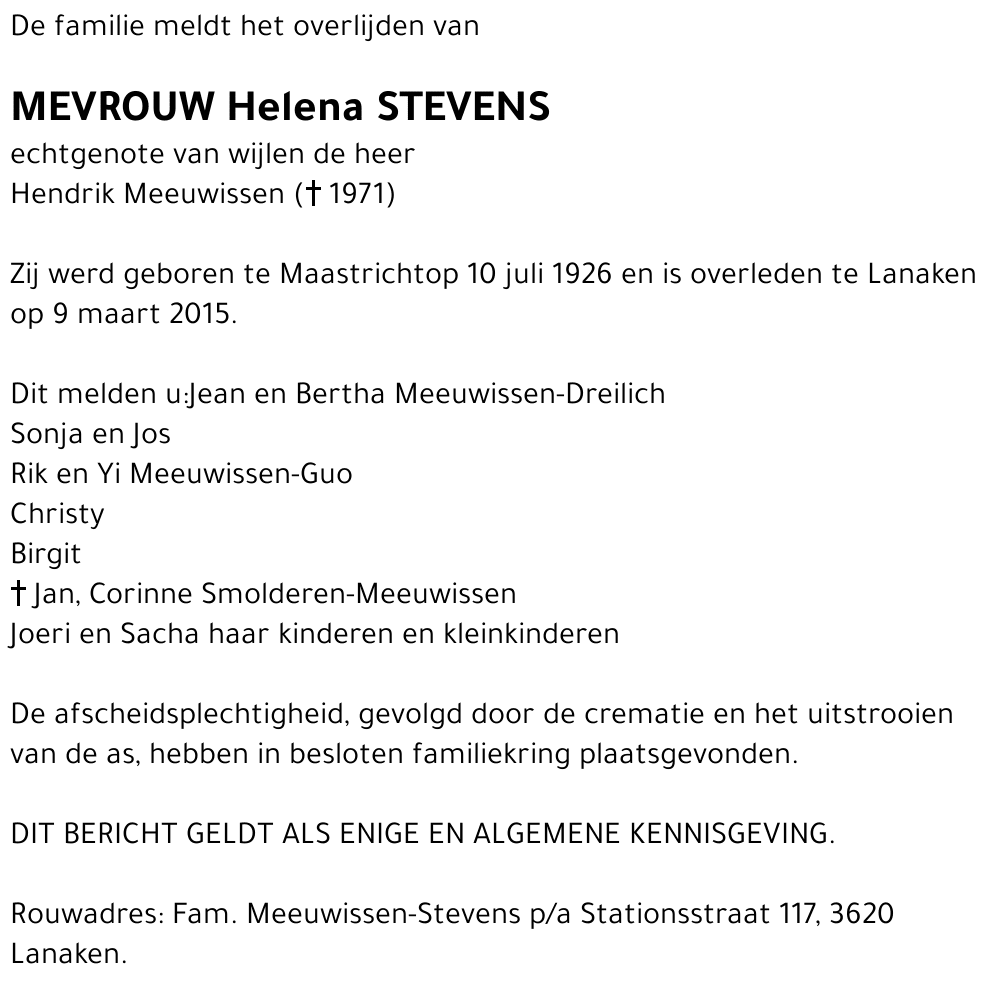 Helena Stevens