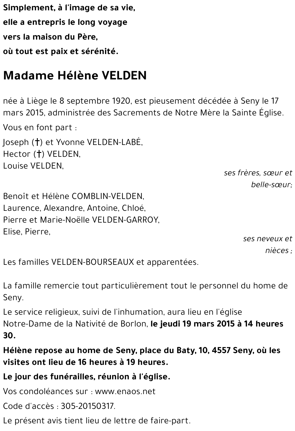 Hélène VELDEN