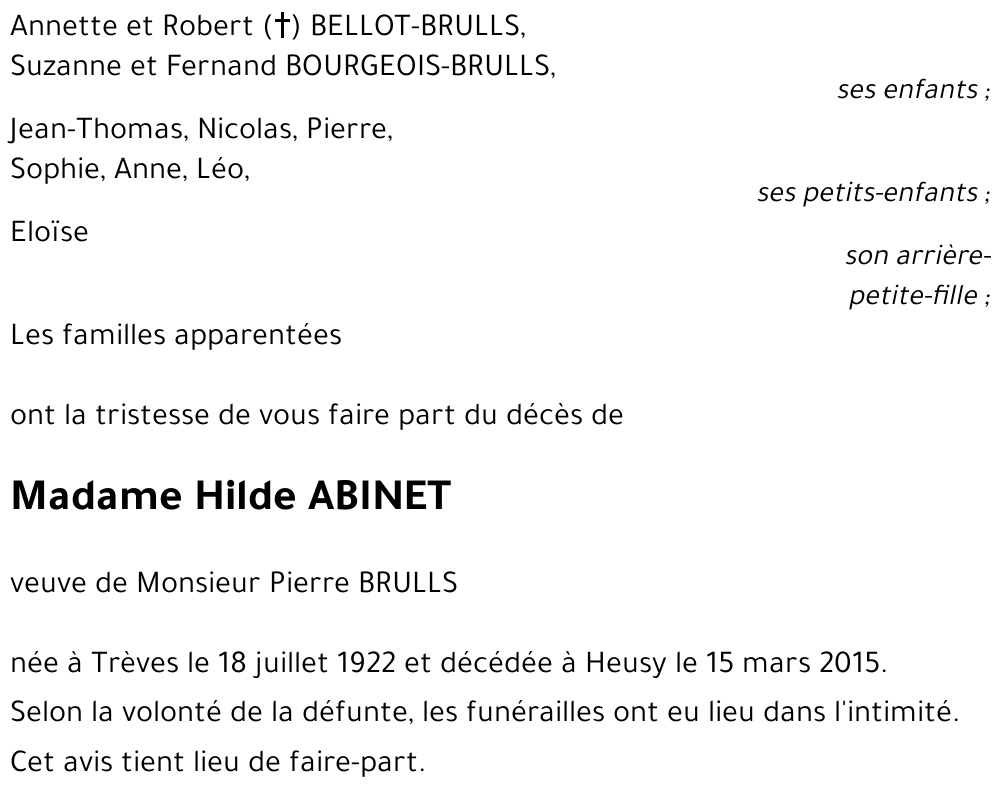 Hildegarde ABINET