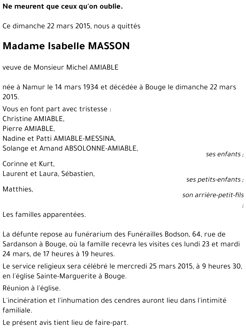 Isabelle MASSON