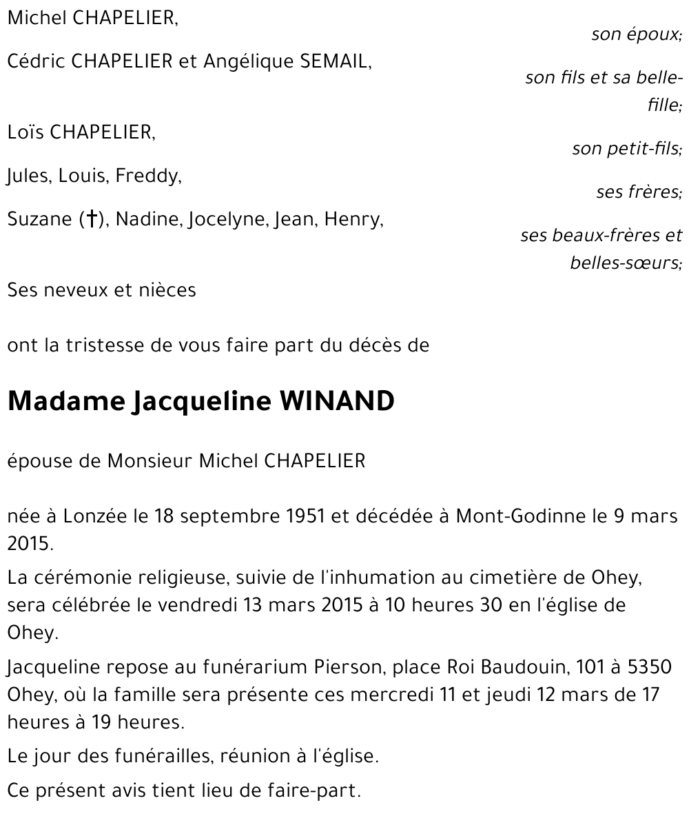 Jacqueline WINAND