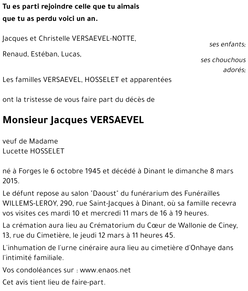 Jacques VERSAEVEL