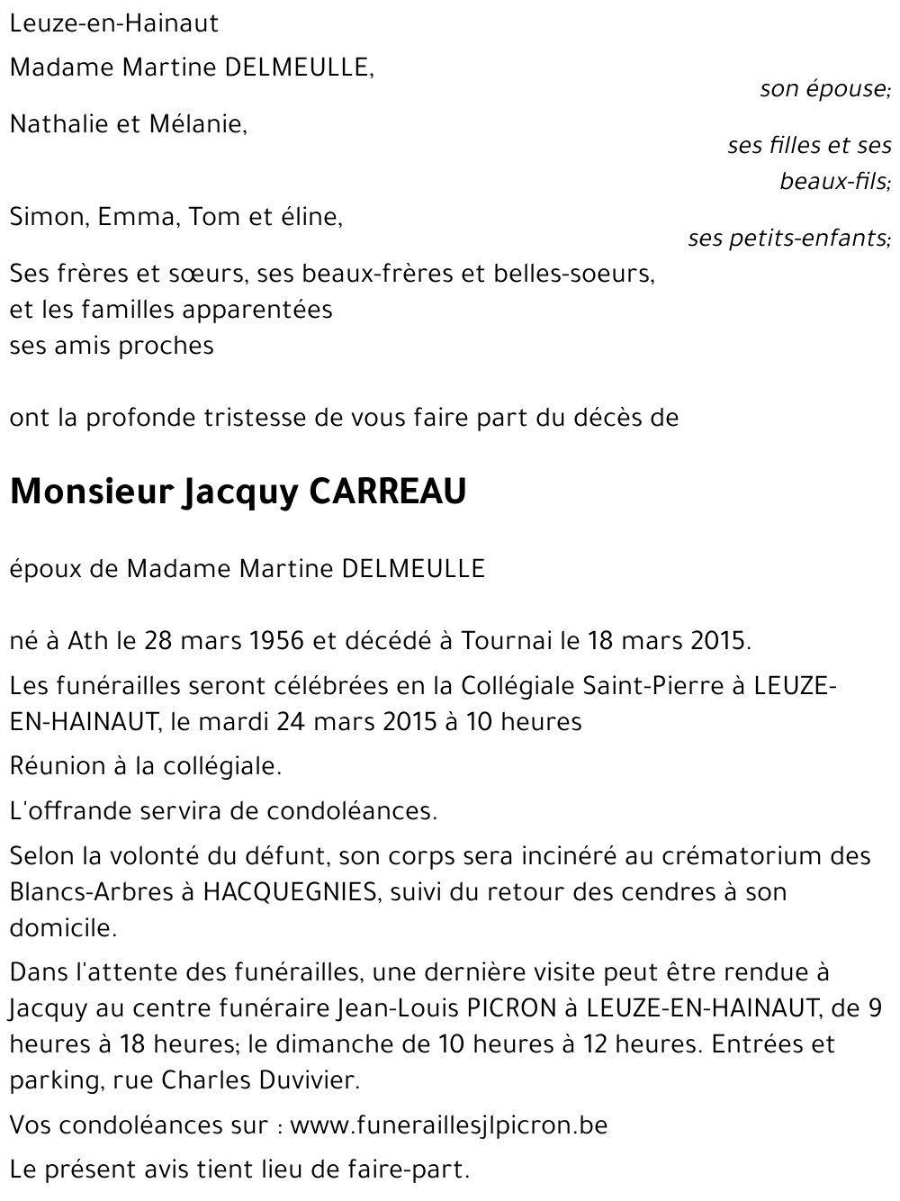 Jacquy CARREAU