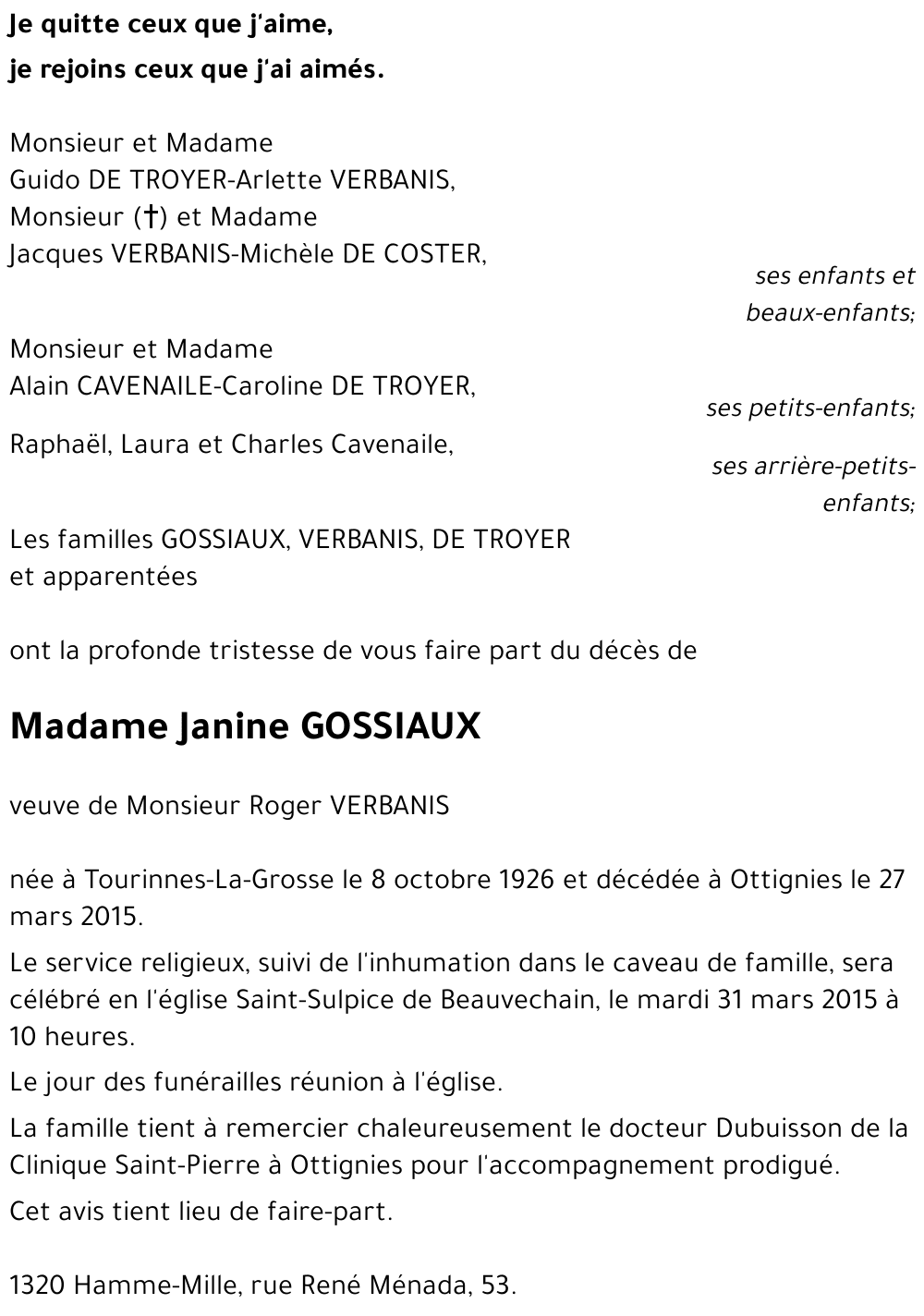 Janine GOSSIAUX