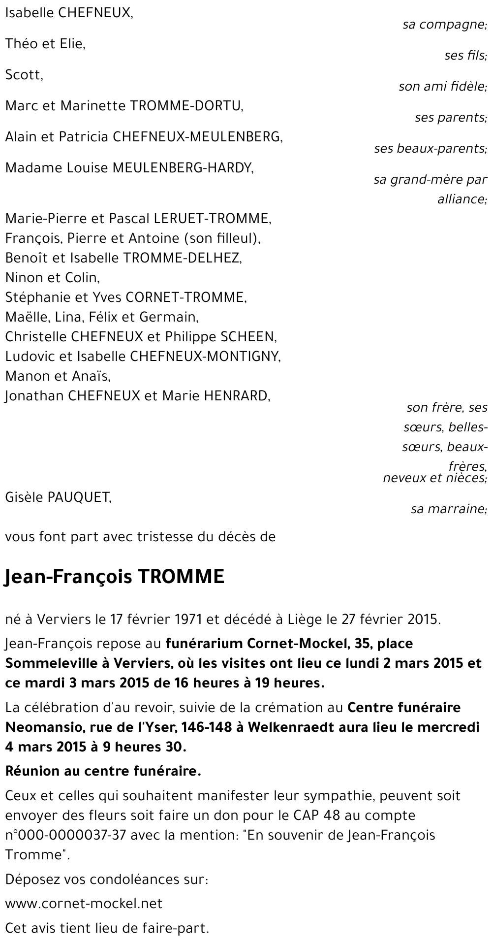 Jean-François TROMME