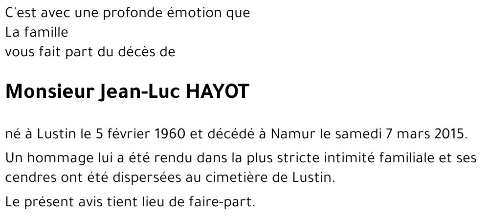 Jean-Luc HAYOT