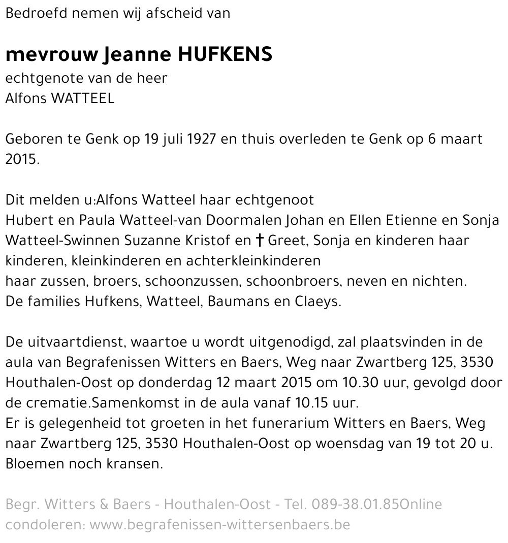 Jeanne Hufkens
