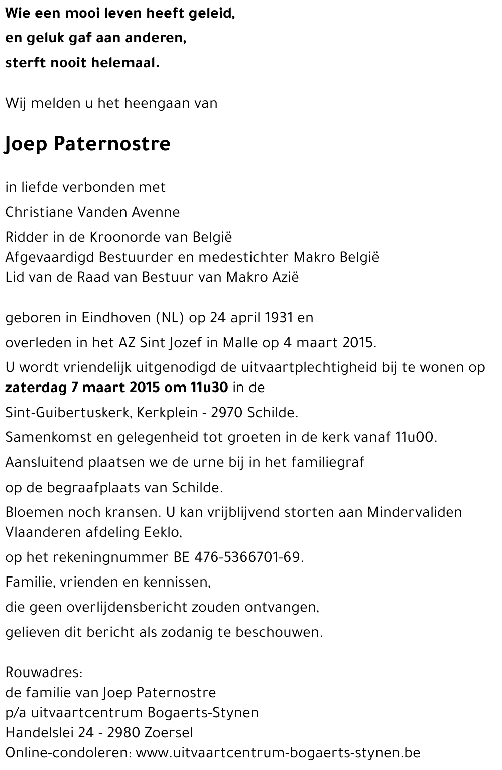 Joep Paternostre