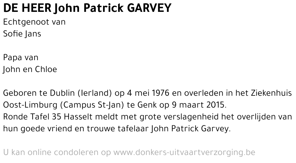 John Patrick Garvey