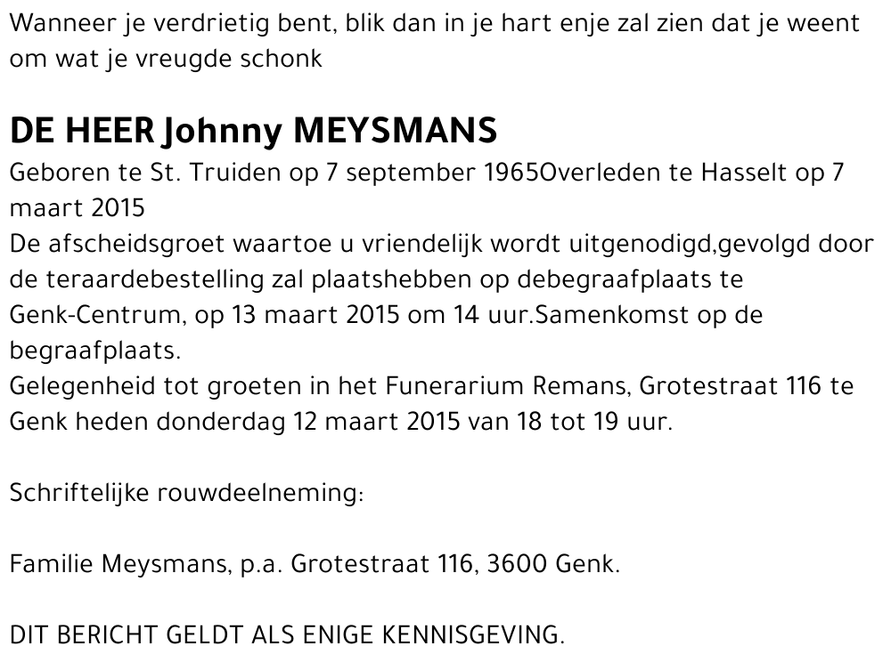 Johnny MEYSMANS