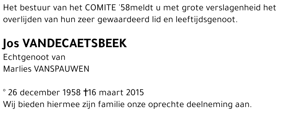 Jos VANDECAETSBEEK
