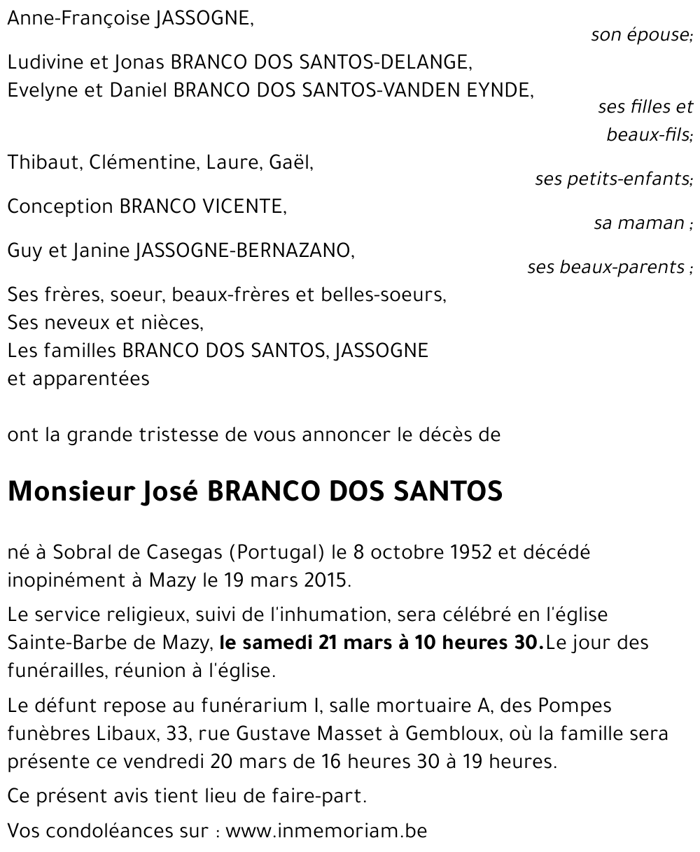 José BRANCO DOS SANTOS