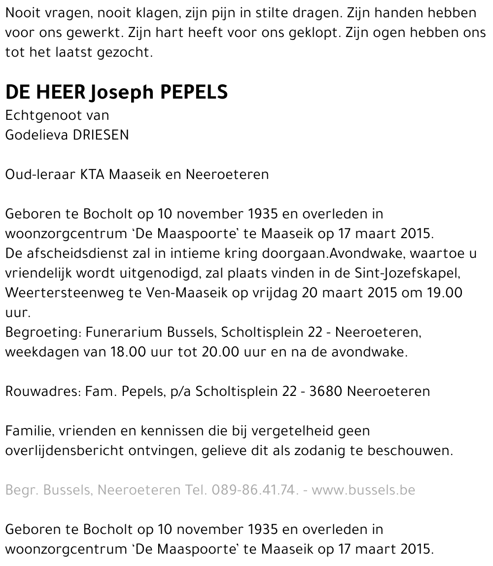Joseph PEPELS
