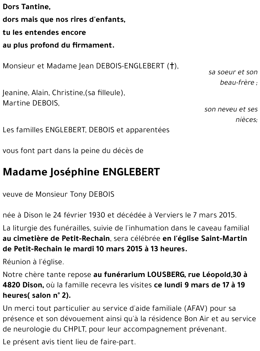 Joséphine ENGLEBERT