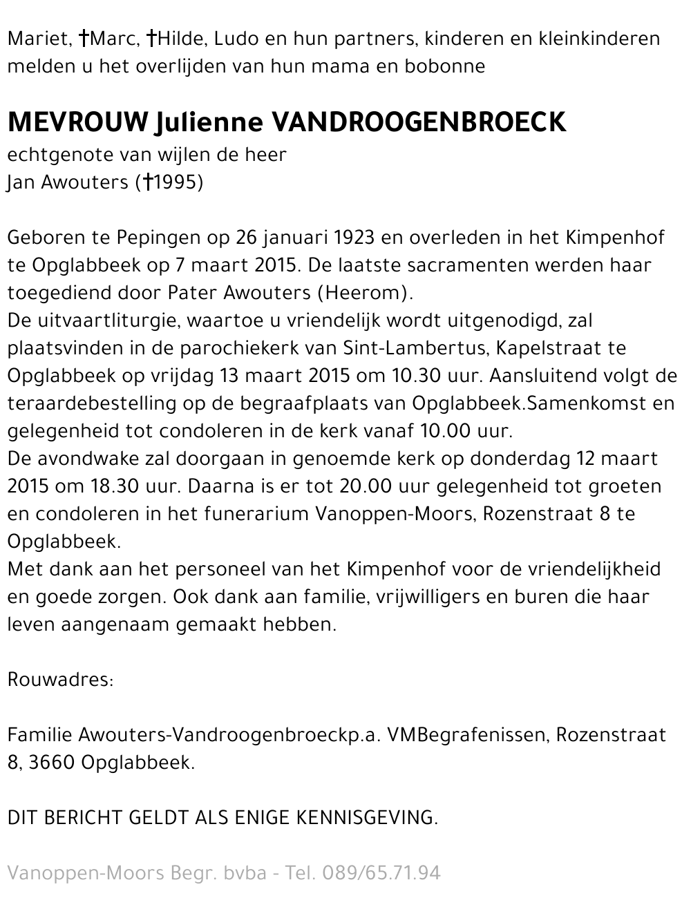 Julienne Vandroogenbroeck