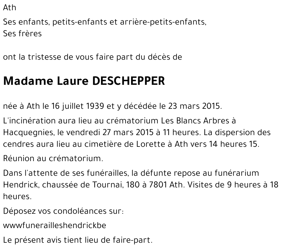 Laure DESCHEPPER