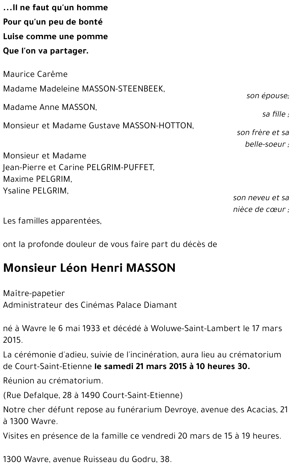 Léon Henri MASSON