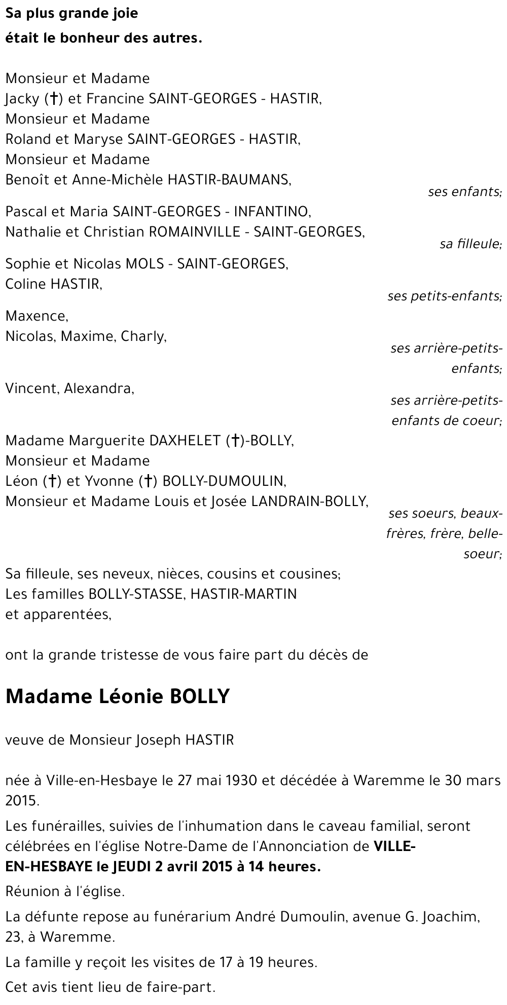 Léonie BOLLY
