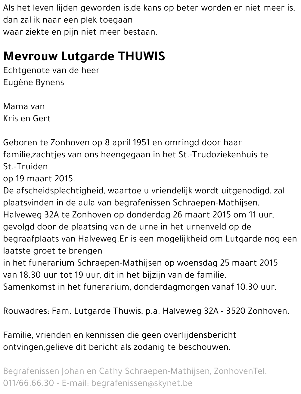 Lutgarde Thuwis