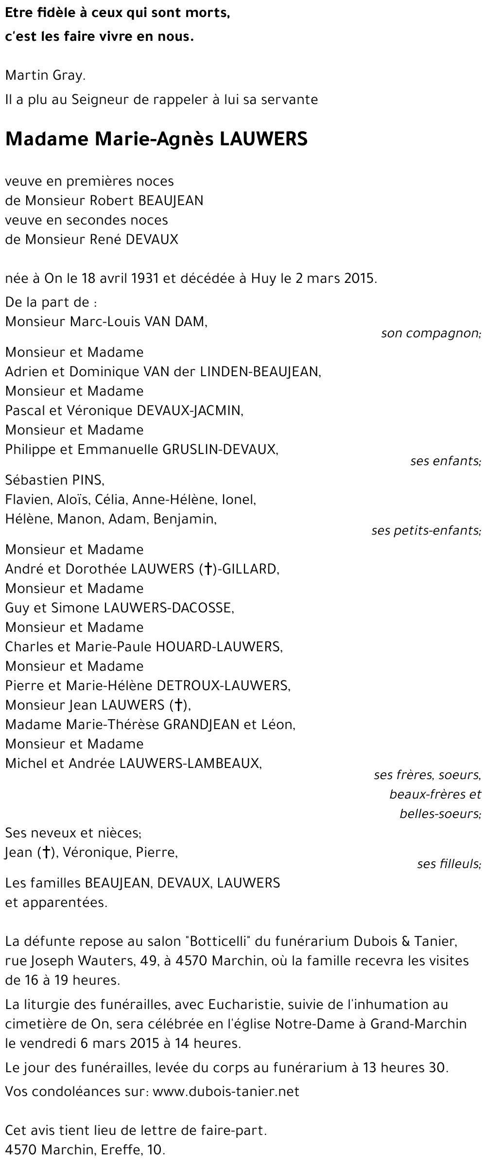 Marie-Agnès LAUWERS