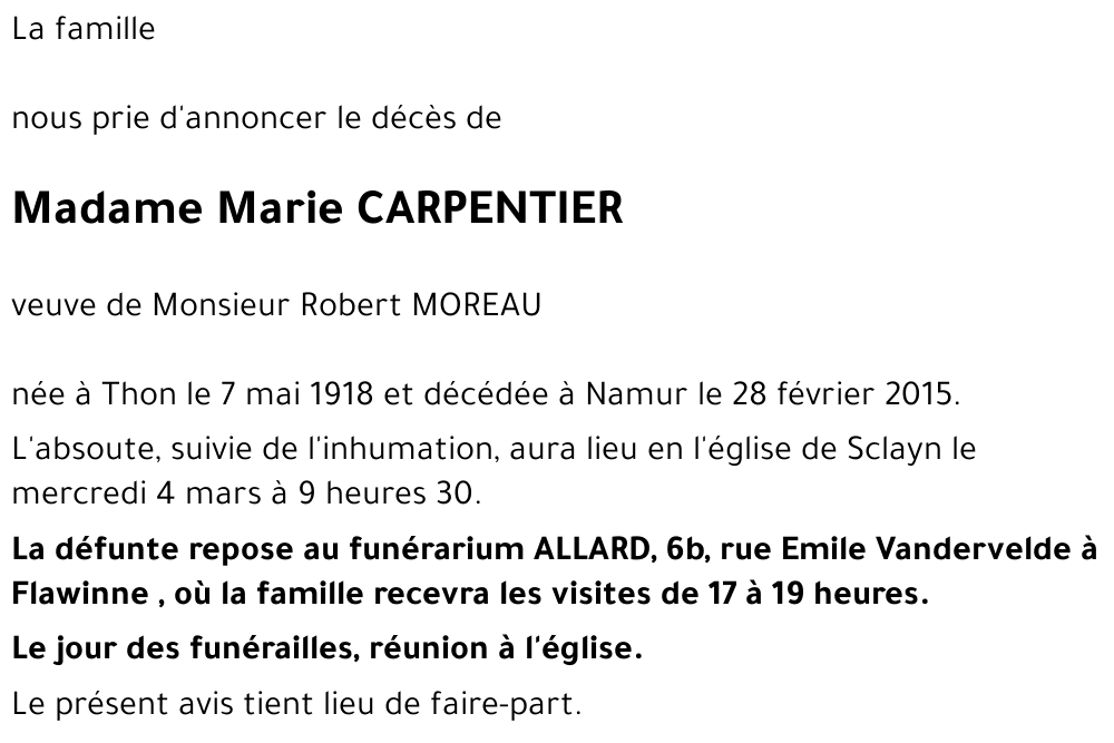 Marie CARPENTIER