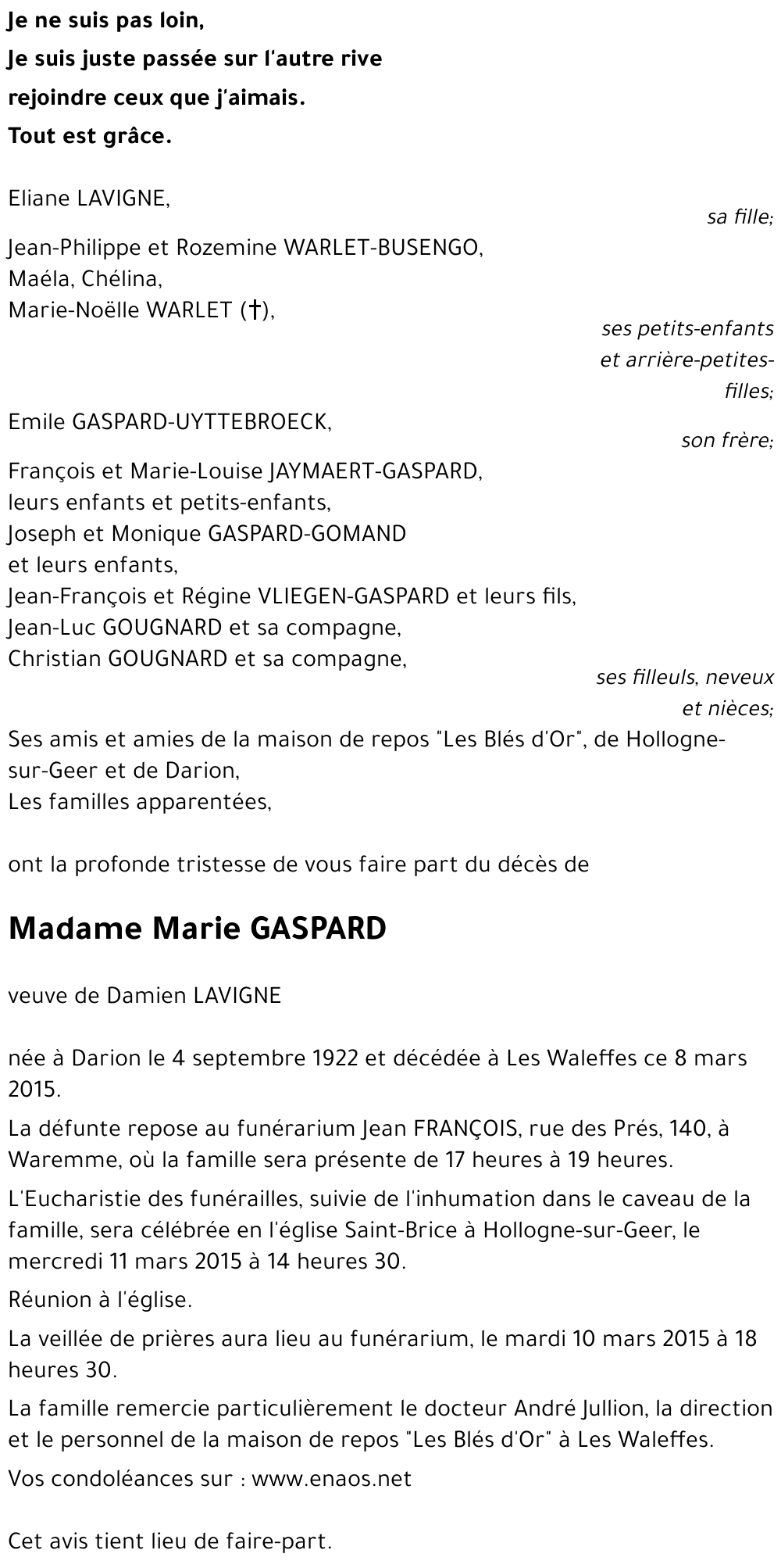 Marie GASPARD
