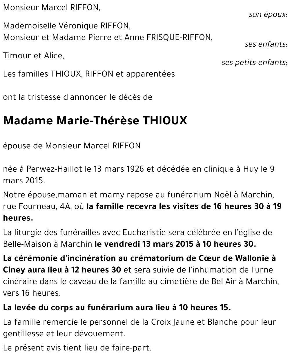 Marie-Thérèse THIOUX