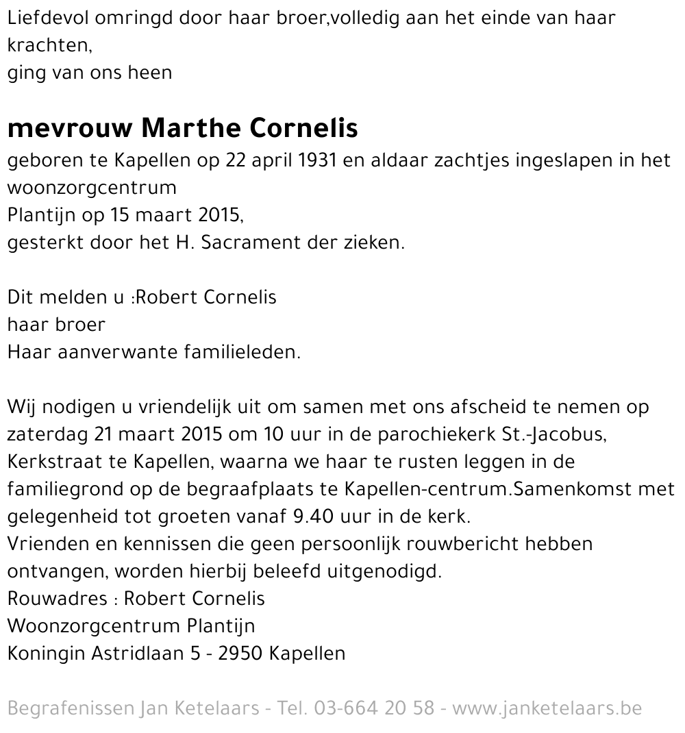 Marthe Cornelis
