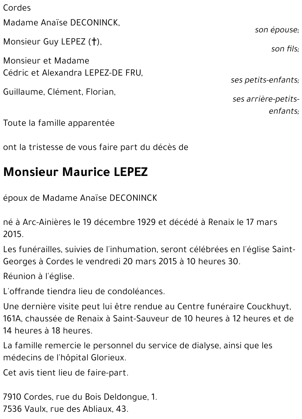 Maurice LEPEZ