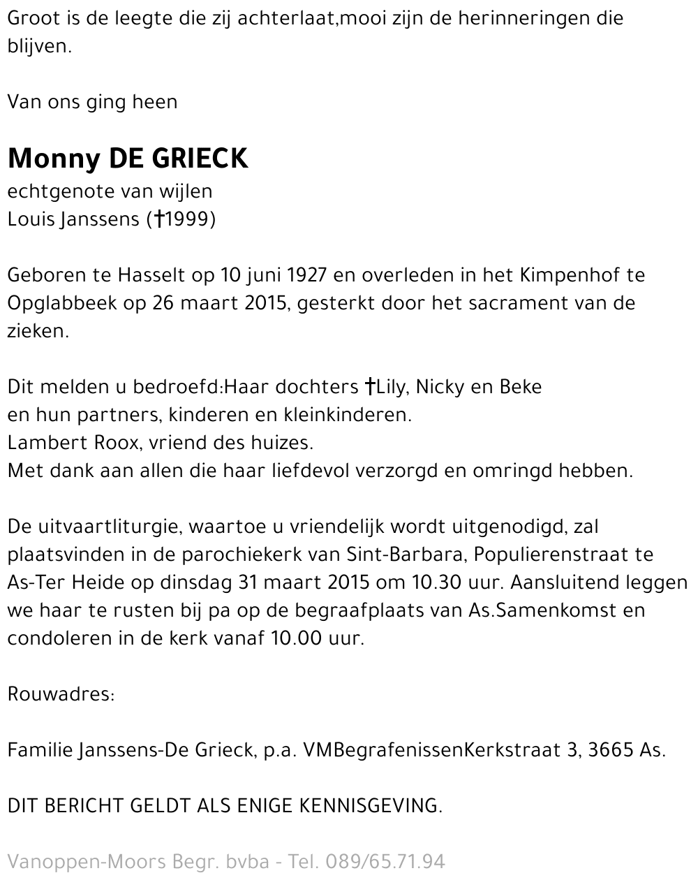Monny De Grieck