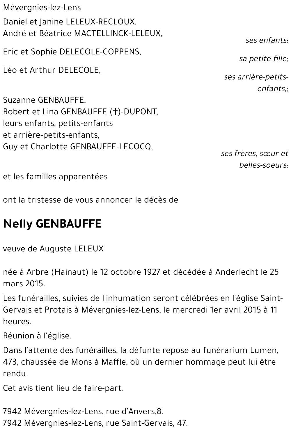 Nelly GENBAUFFE