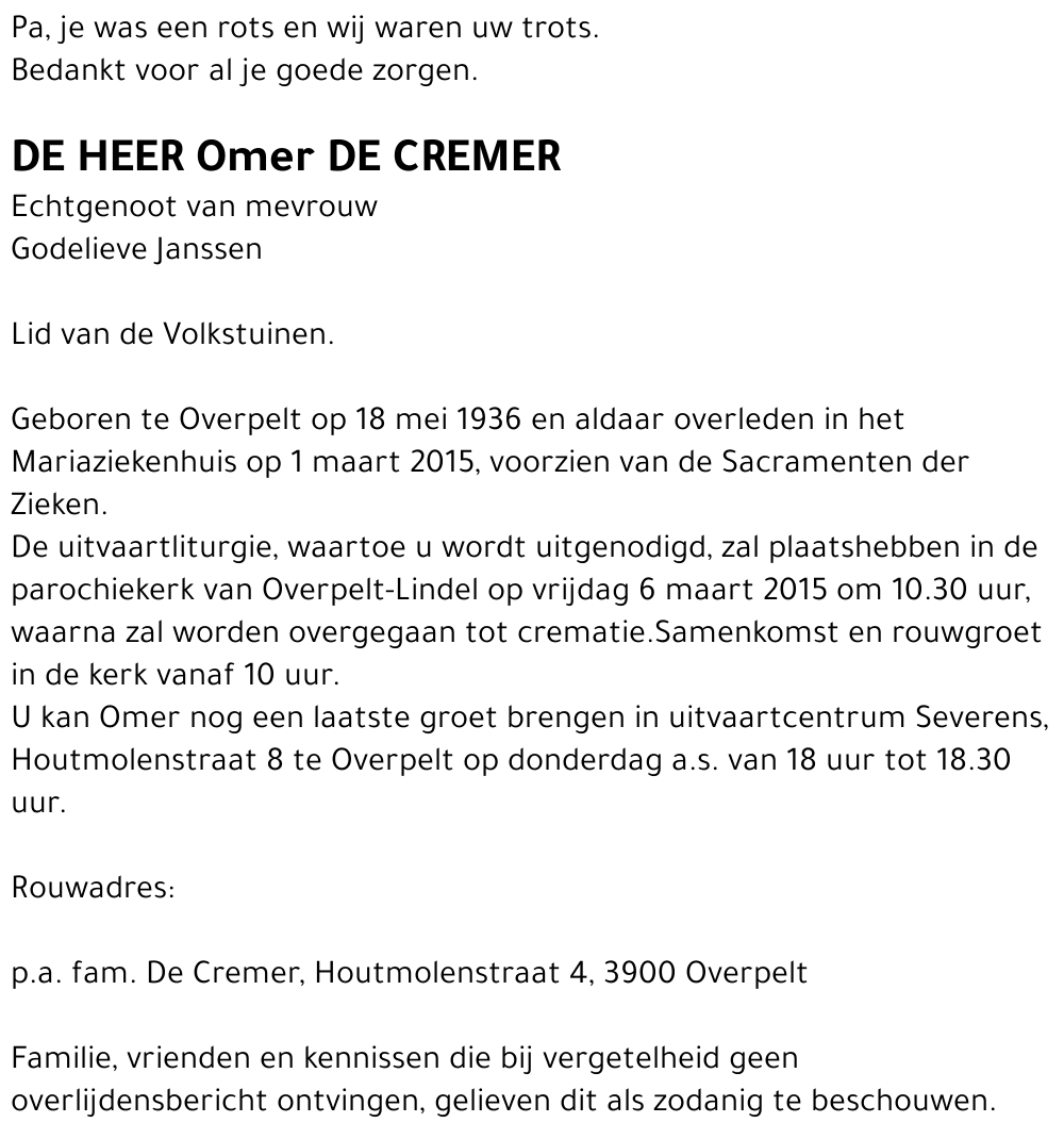 Omer De Cremer