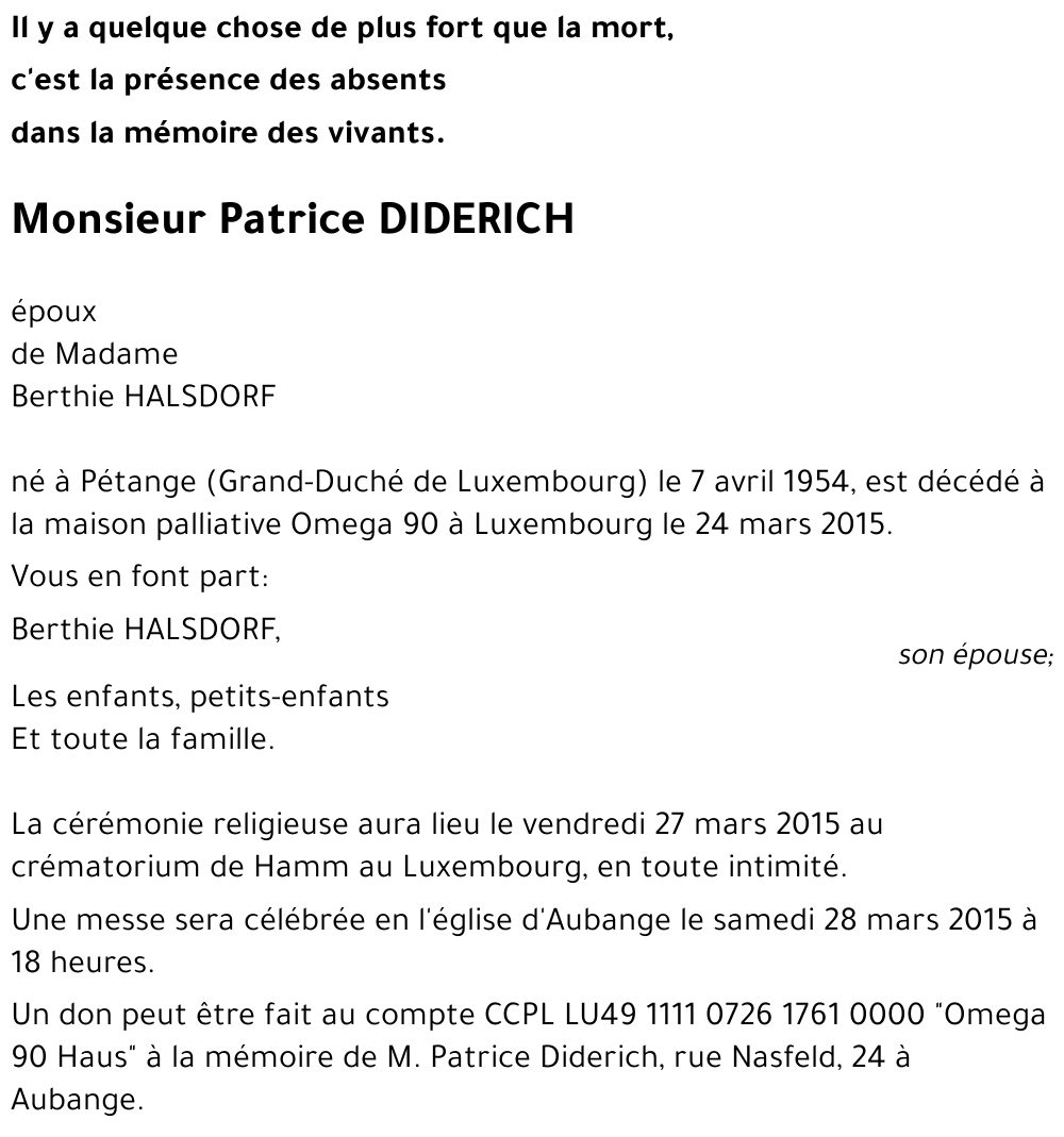 Patrice DIDERICH