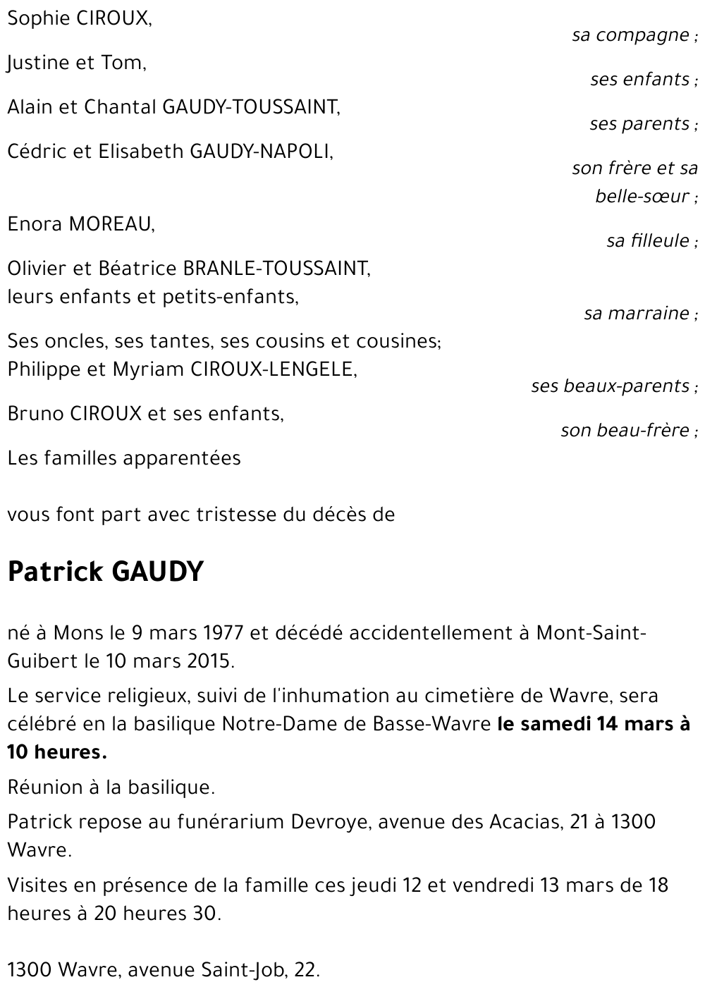 Patrick GAUDY