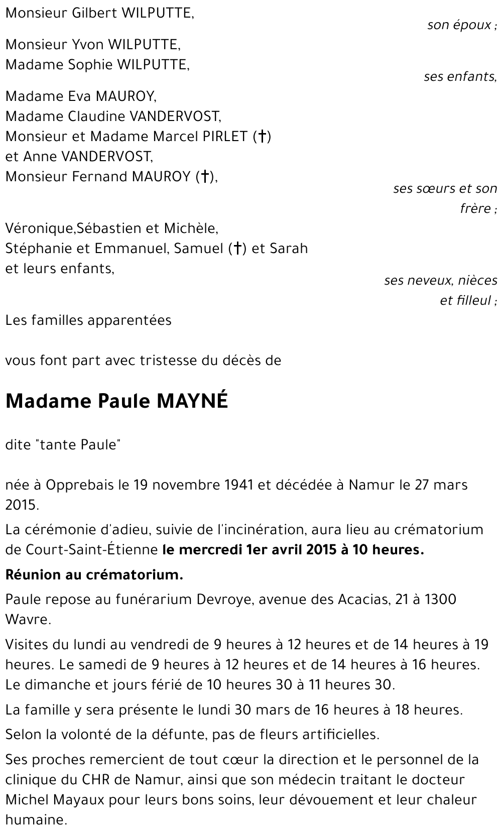 Paule MAYNÉ