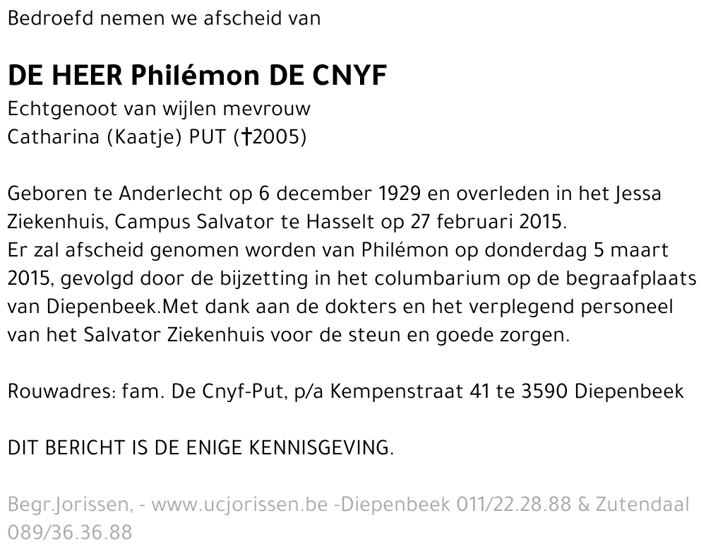 Philémon De Cnyf