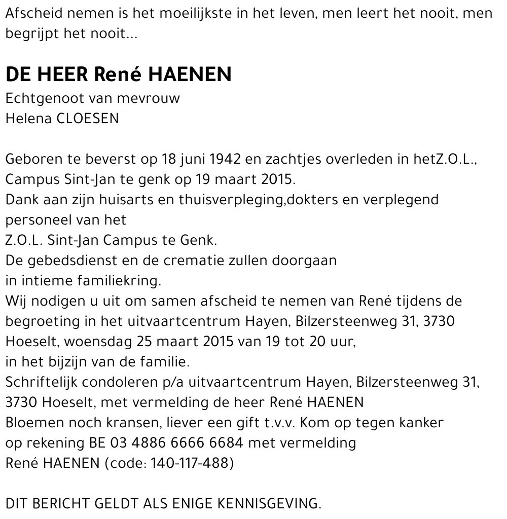 René HAENEN