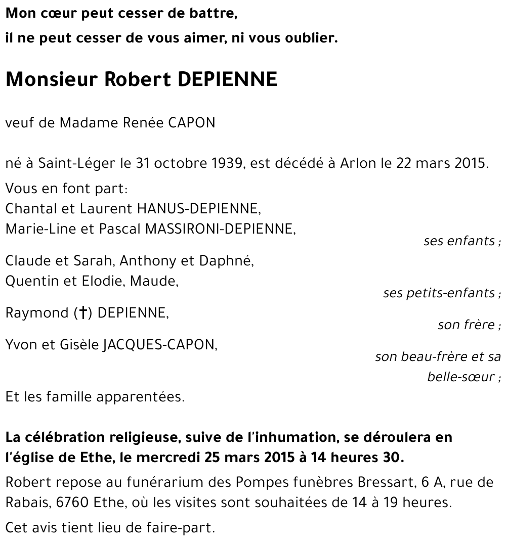 Robert DEPIENNE 