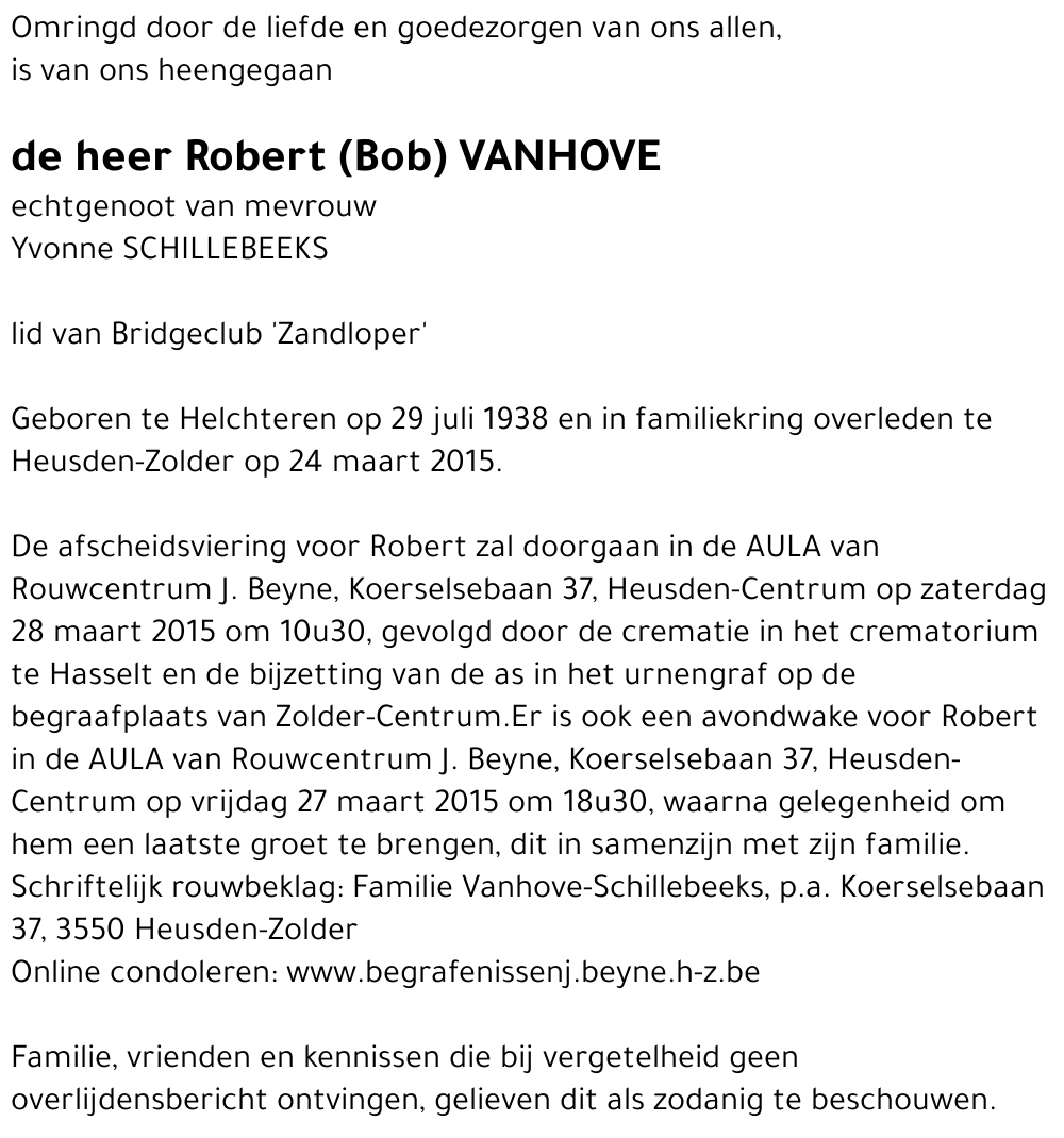 Robert Vanhove