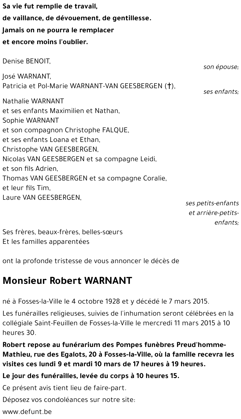 Robert WARNANT