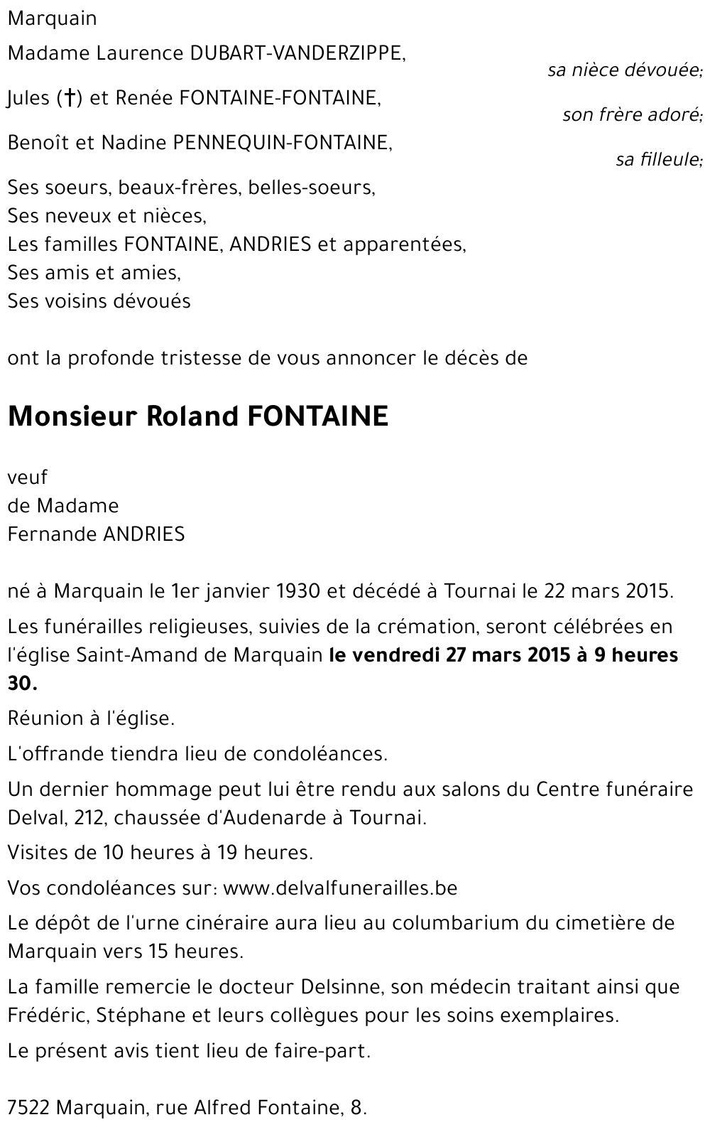 Roland FONTAINE