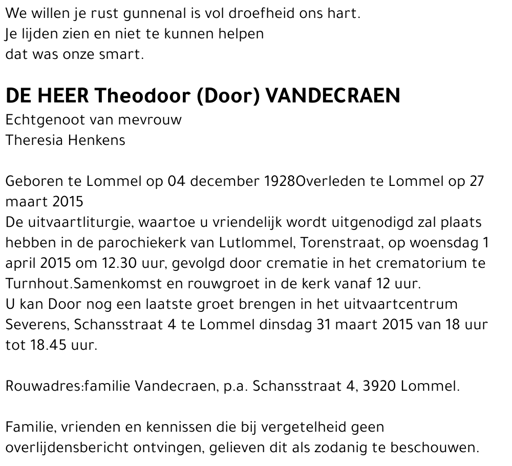 Theodoor Vandecraen
