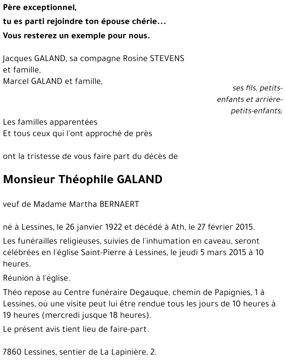 Théophile GALAND