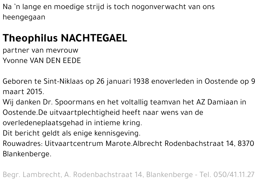 Theophilus Nachtegael