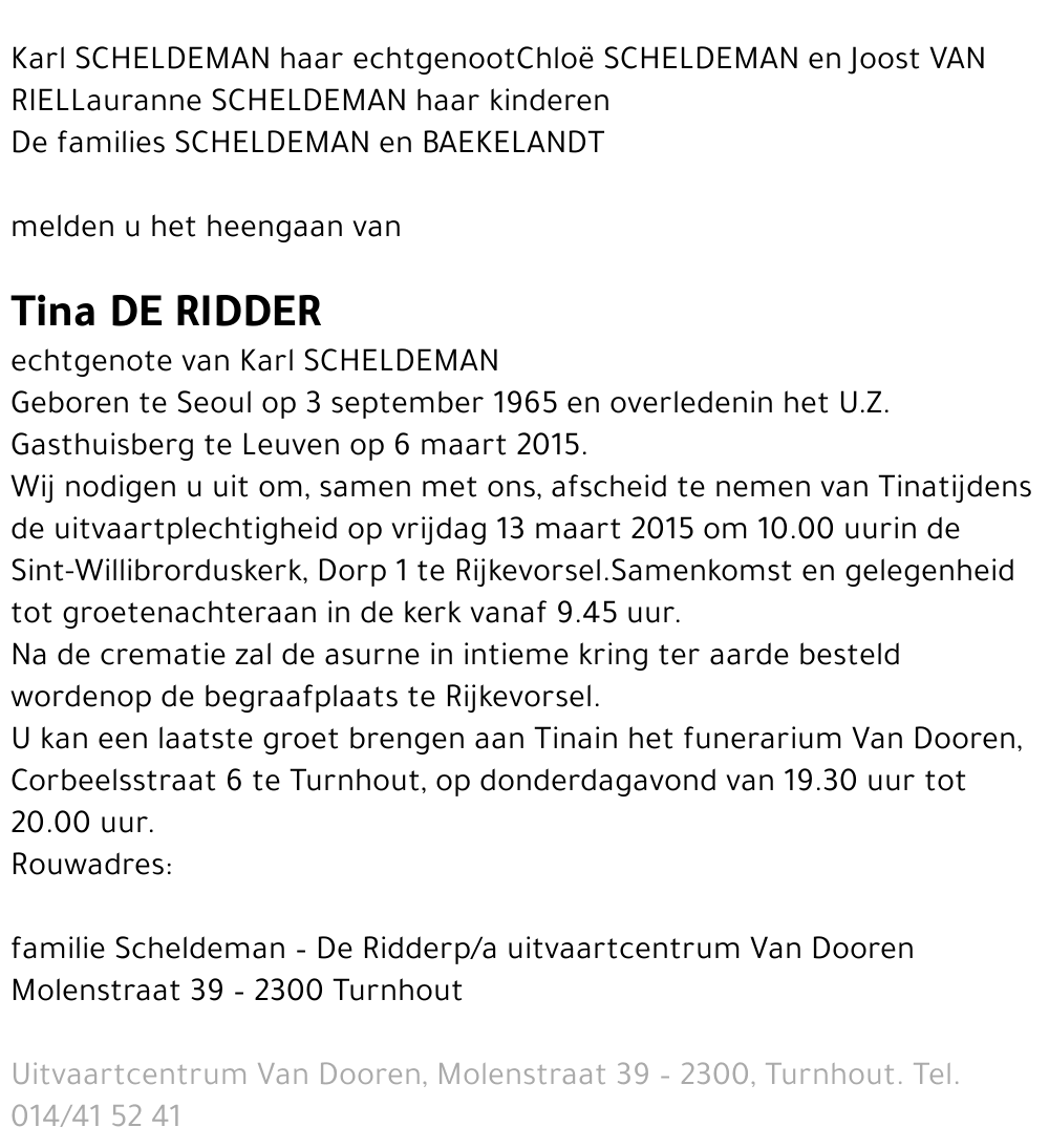 Tina De Ridder