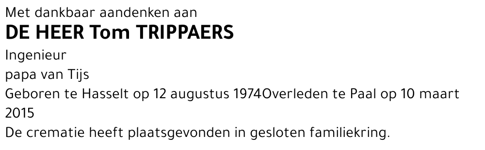 Tom TRIPPAERS