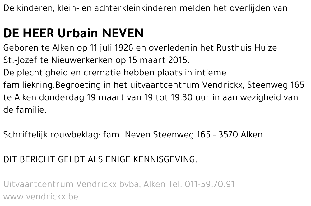 Urbain Neven
